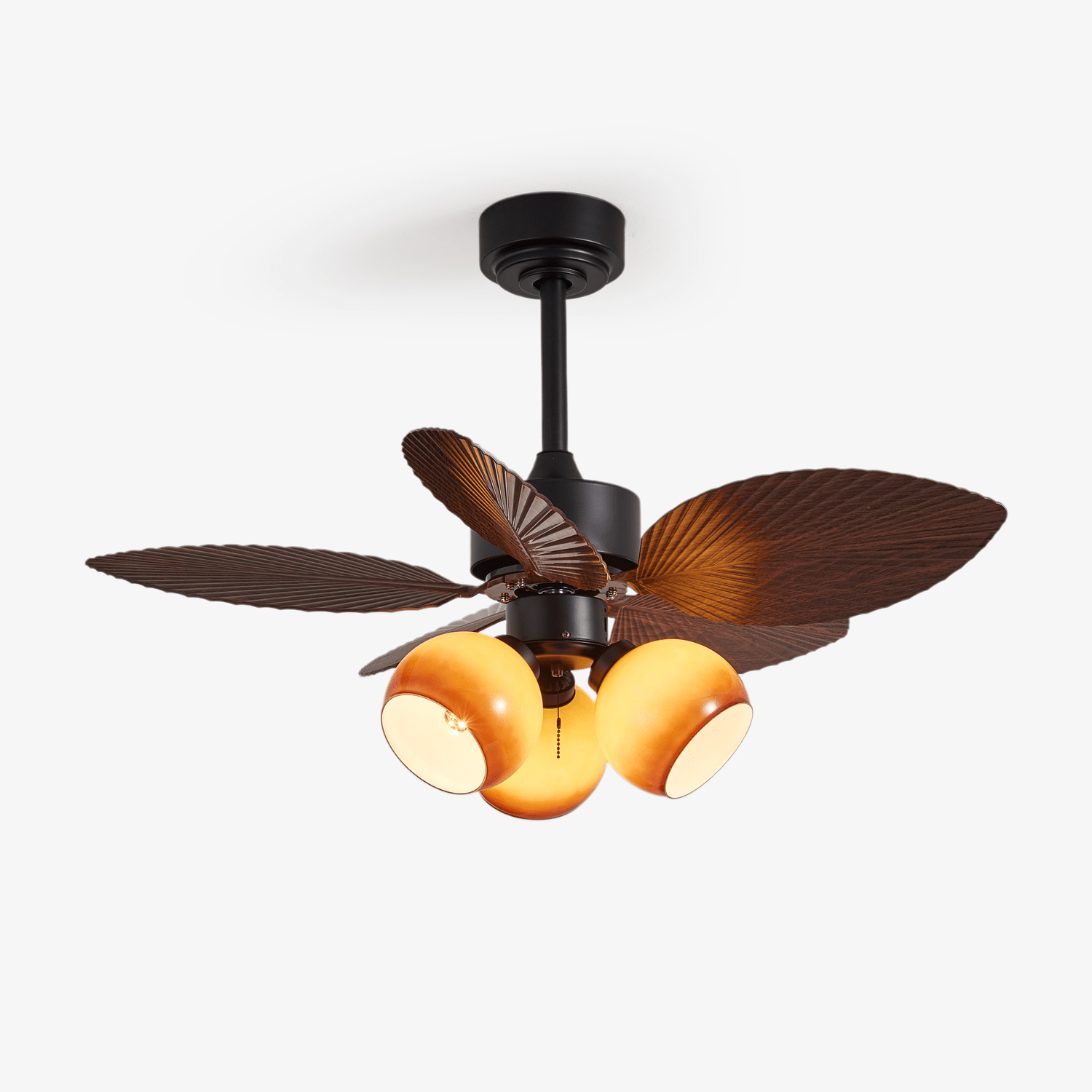 Corvella Vintage Wood Ceiling Fan Light - Blowlighting