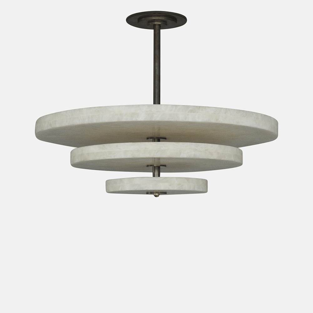 Liora Minimalist Alabaster Pendant Light - Blowlighting