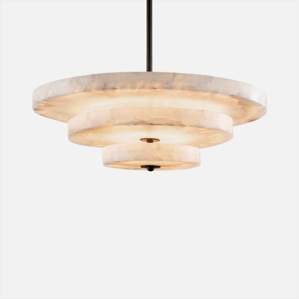Liora Minimalist Alabaster Pendant Light - Blowlighting