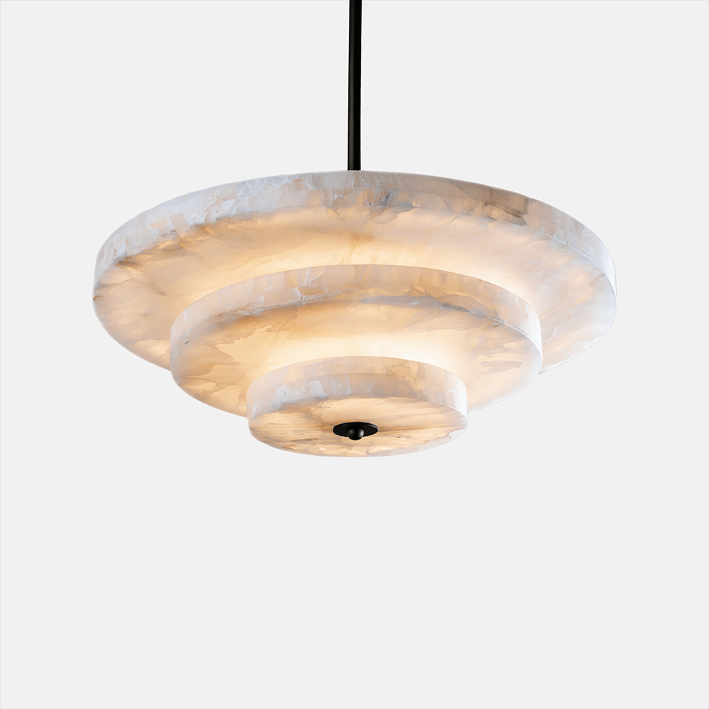 Liora Minimalist Alabaster Pendant Light - Blowlighting