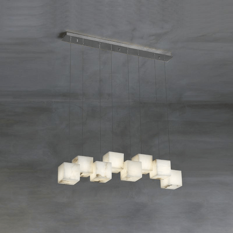Ivnoros Minimalist Alabaster Linear Pendant Light Chandelier - Blowlighting