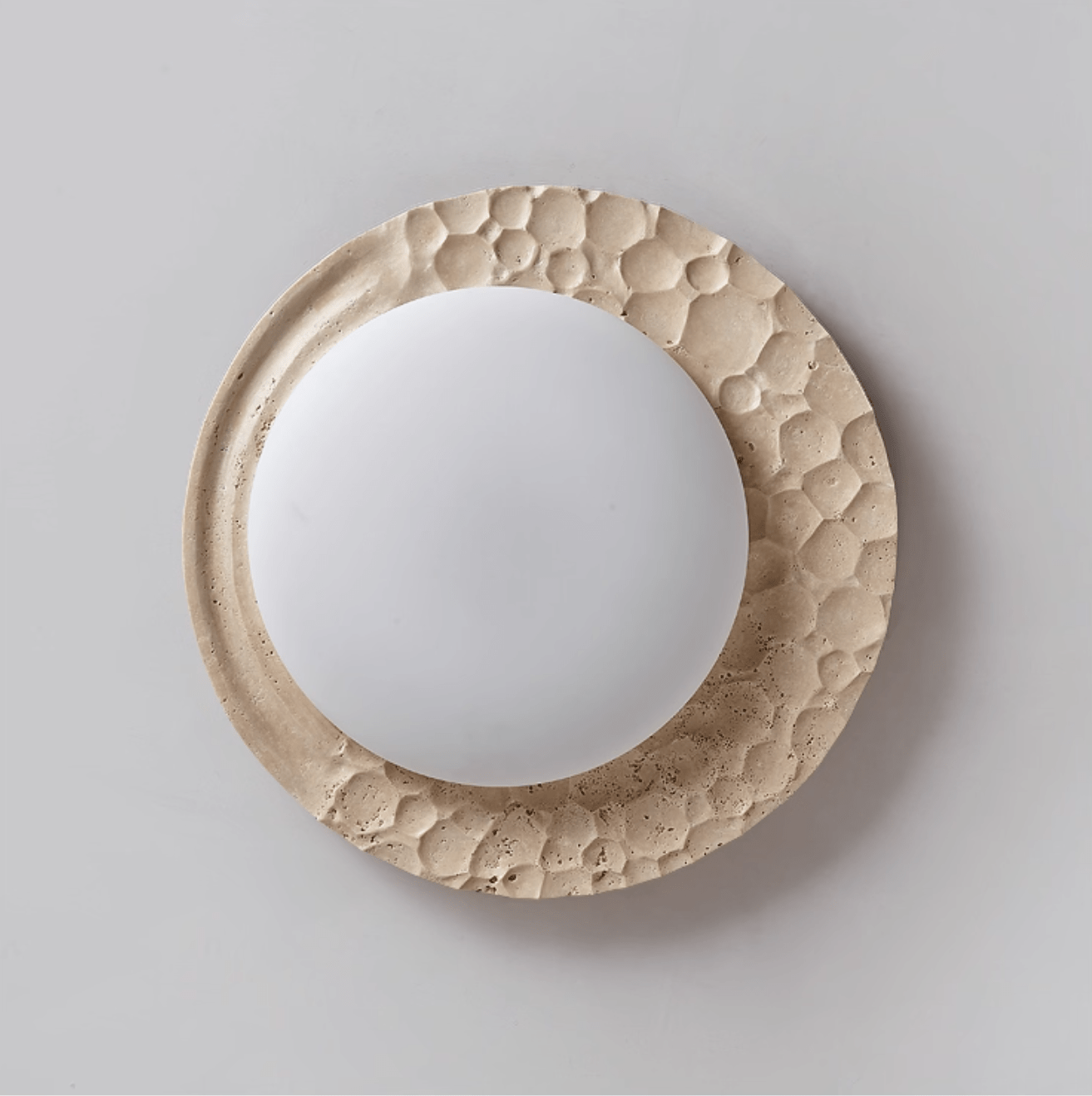 Ivsoris Textured Travertine Ceiling Light - Blowlighting