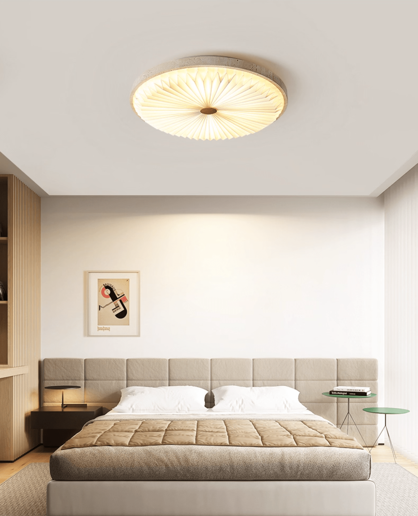 Ciloraris Textured Travertine Ceiling Light - Blowlighting