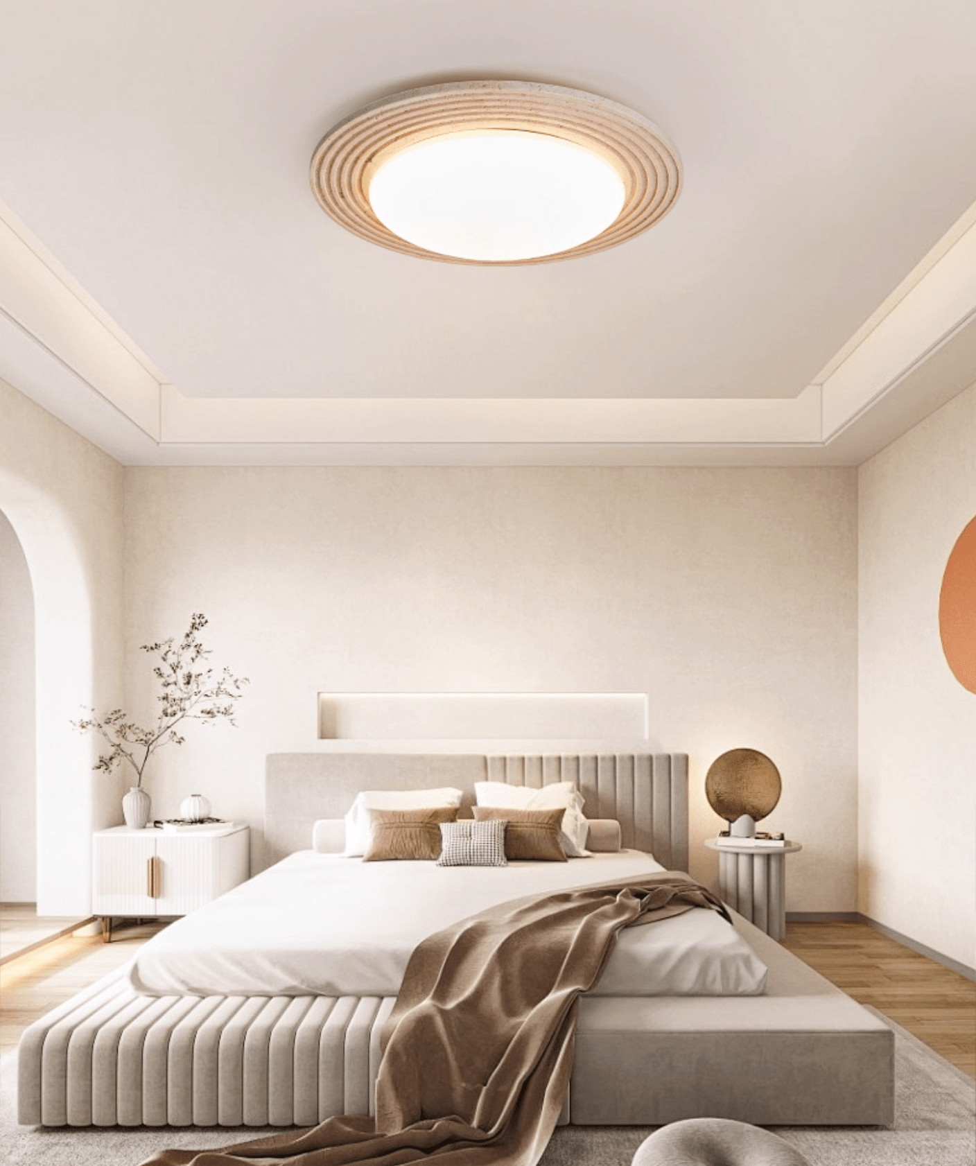 Orinir Minimalist Travertine Ceiling Light - Blowlighting