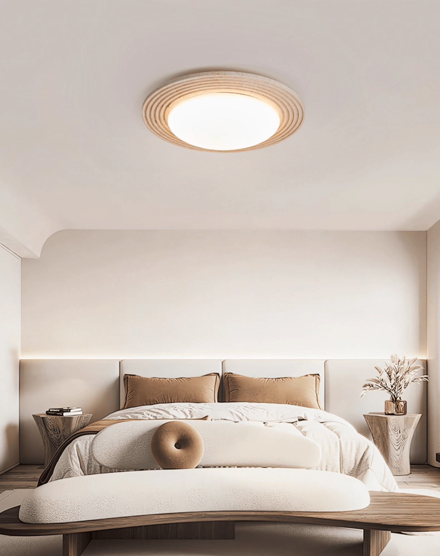 Orinir Minimalist Travertine Ceiling Light - Blowlighting