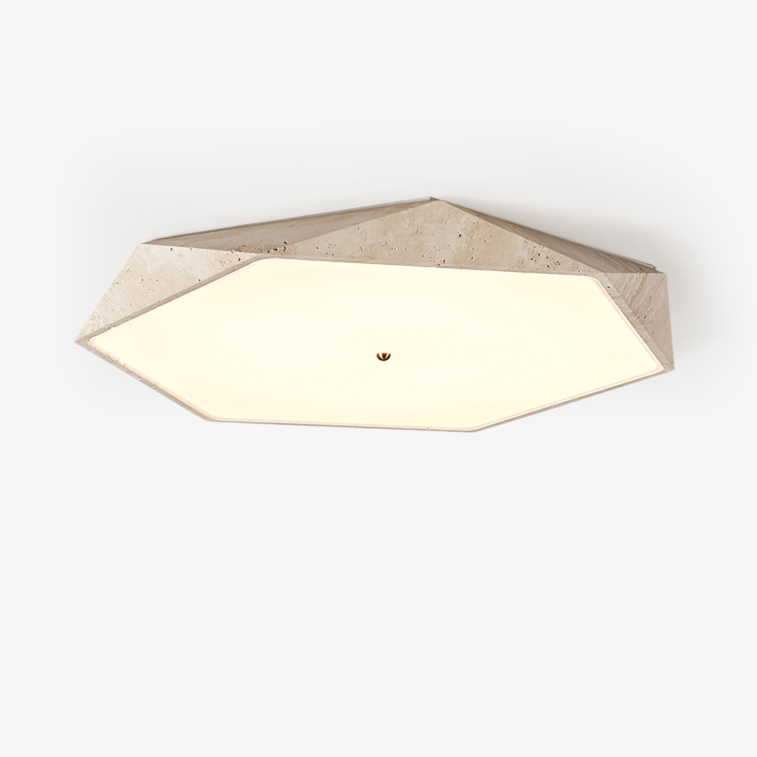 Hexagonal Travertine Ceiling Light - Blowlighting