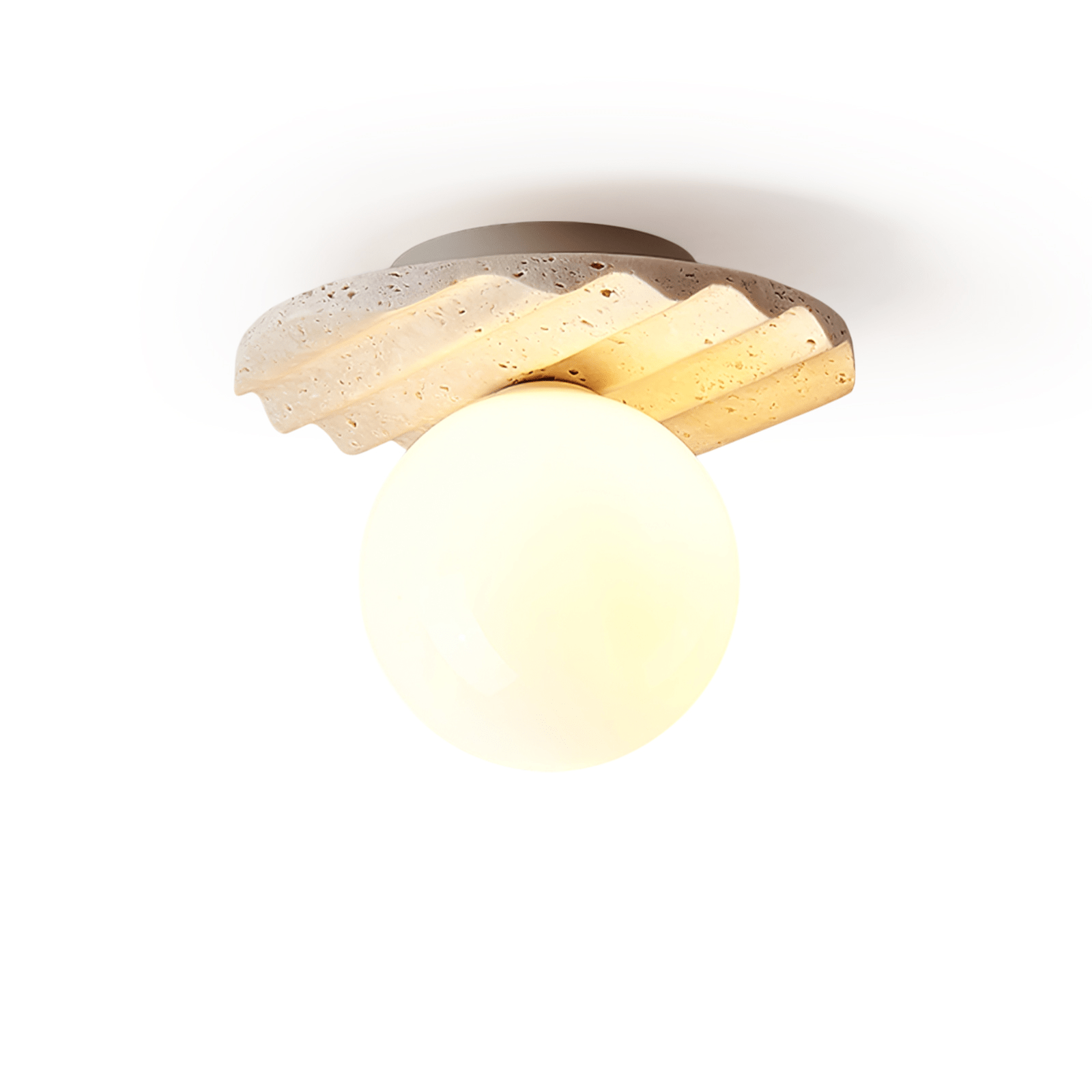 Travertine Wave Ceiling Light - Blowlighting