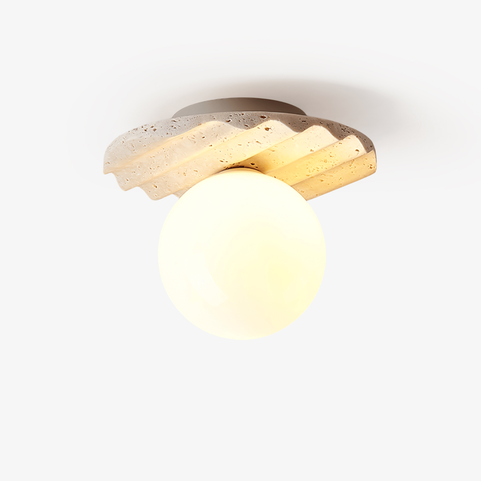 Travertine Wave Ceiling Light - Blowlighting