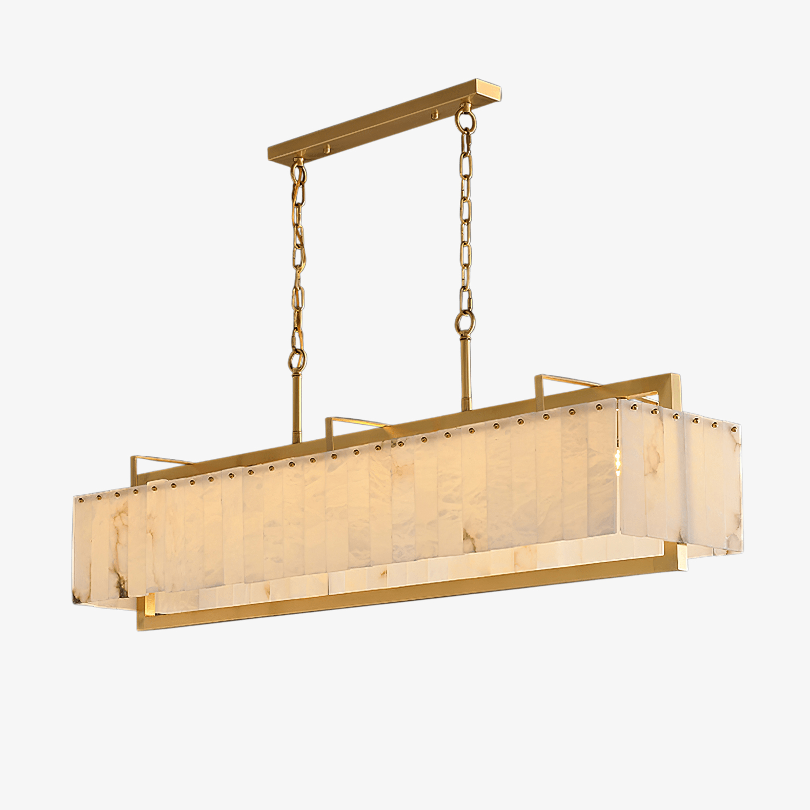 Aether Rectangular Alabaster Pendant Light - Blowlighting