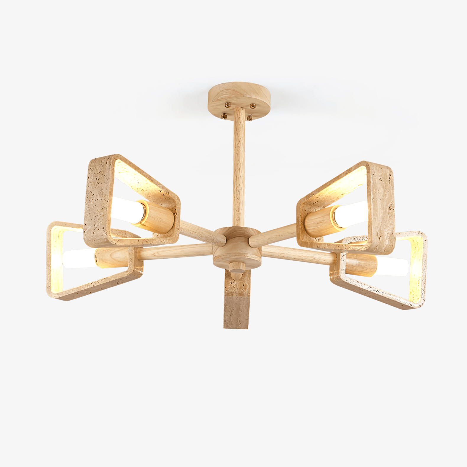 Hedra Travertone Geometric Chandelier - Blowlighting
