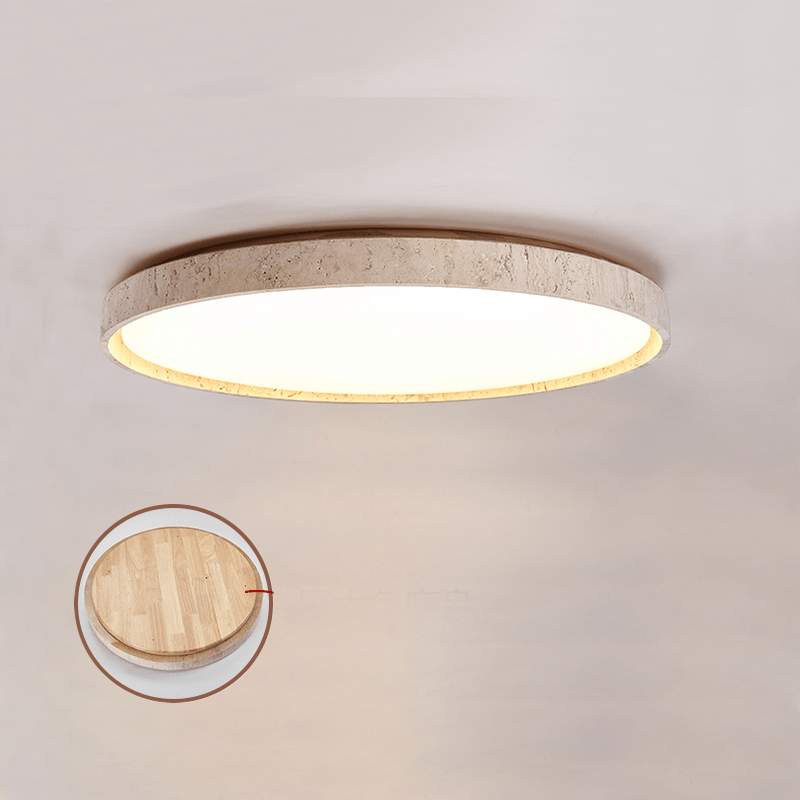 Kathy Travertine Round Ceiling Light - Blowlighting