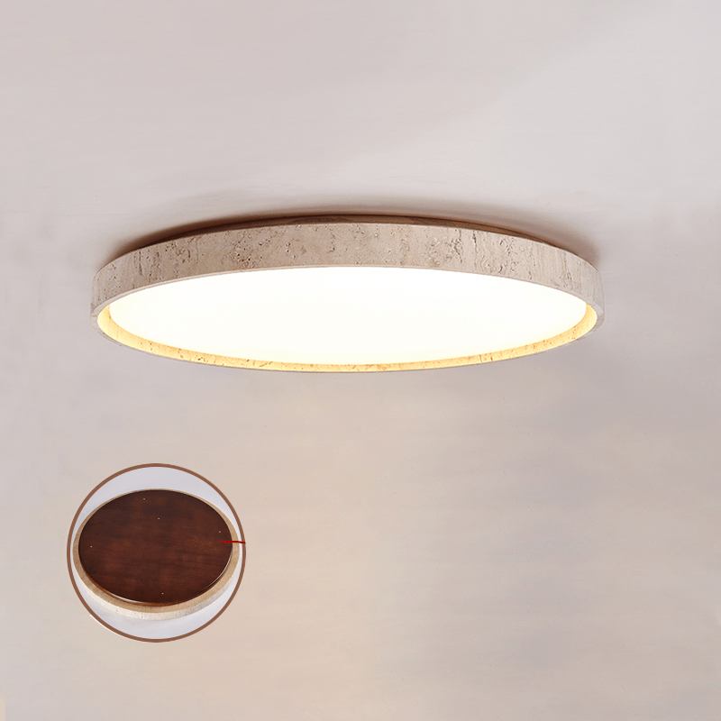 Kathy Travertine Round Ceiling Light - Blowlighting