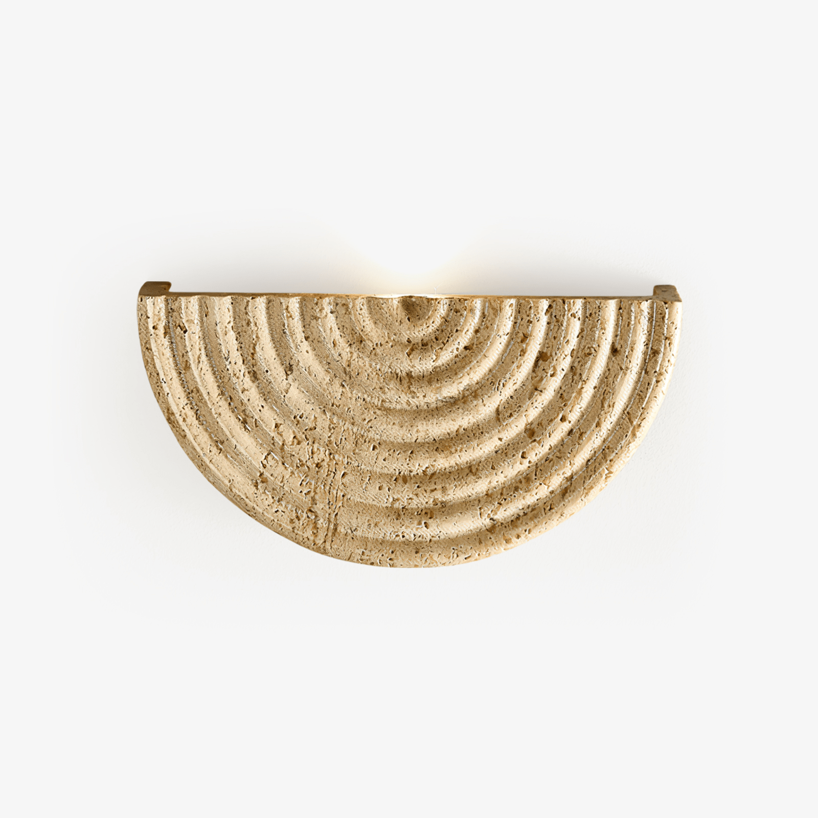 Faro Travertine Half-Moon Wall Lamp - Blowlighting