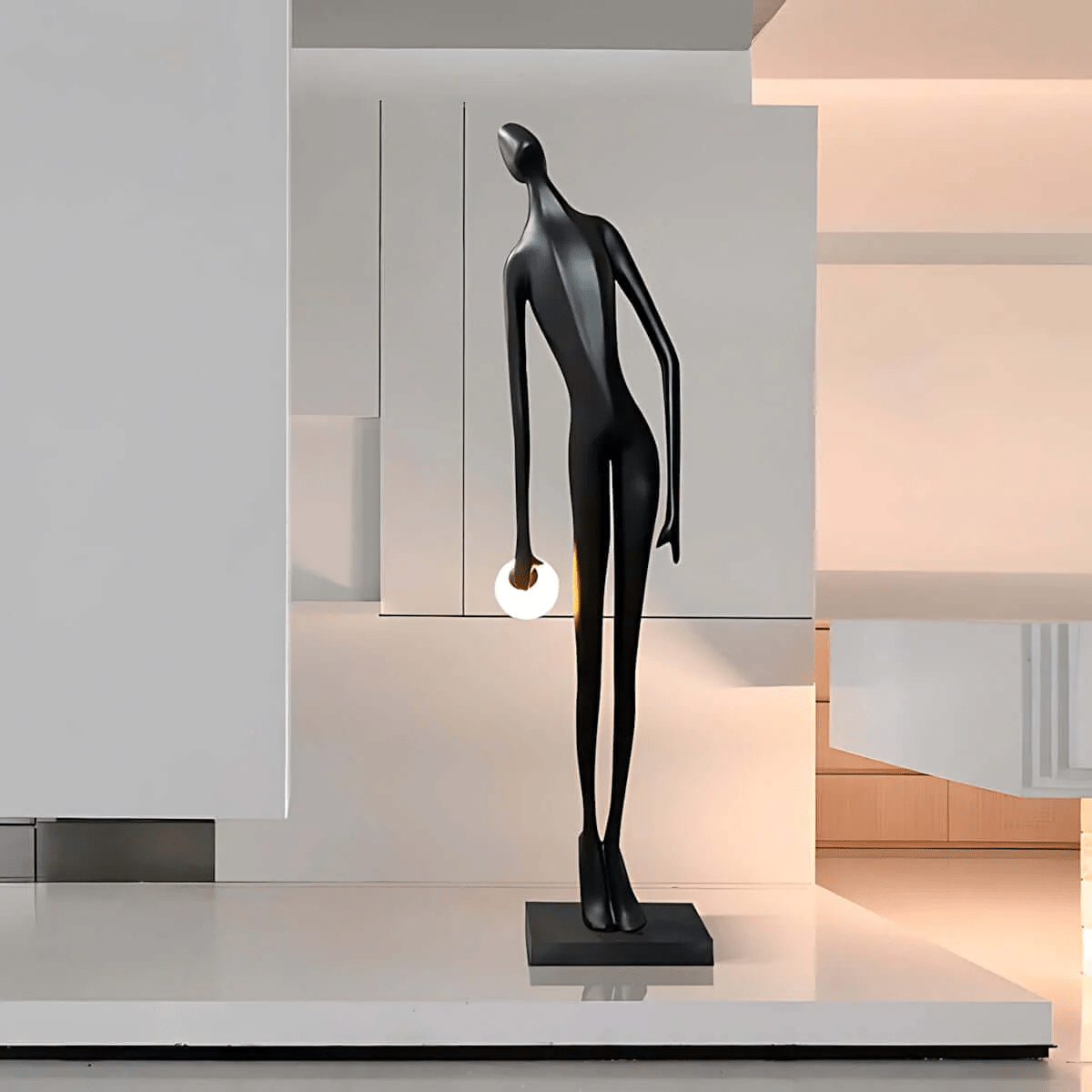 Noir Muse Sculpture Floor Lamp - Blowlighting