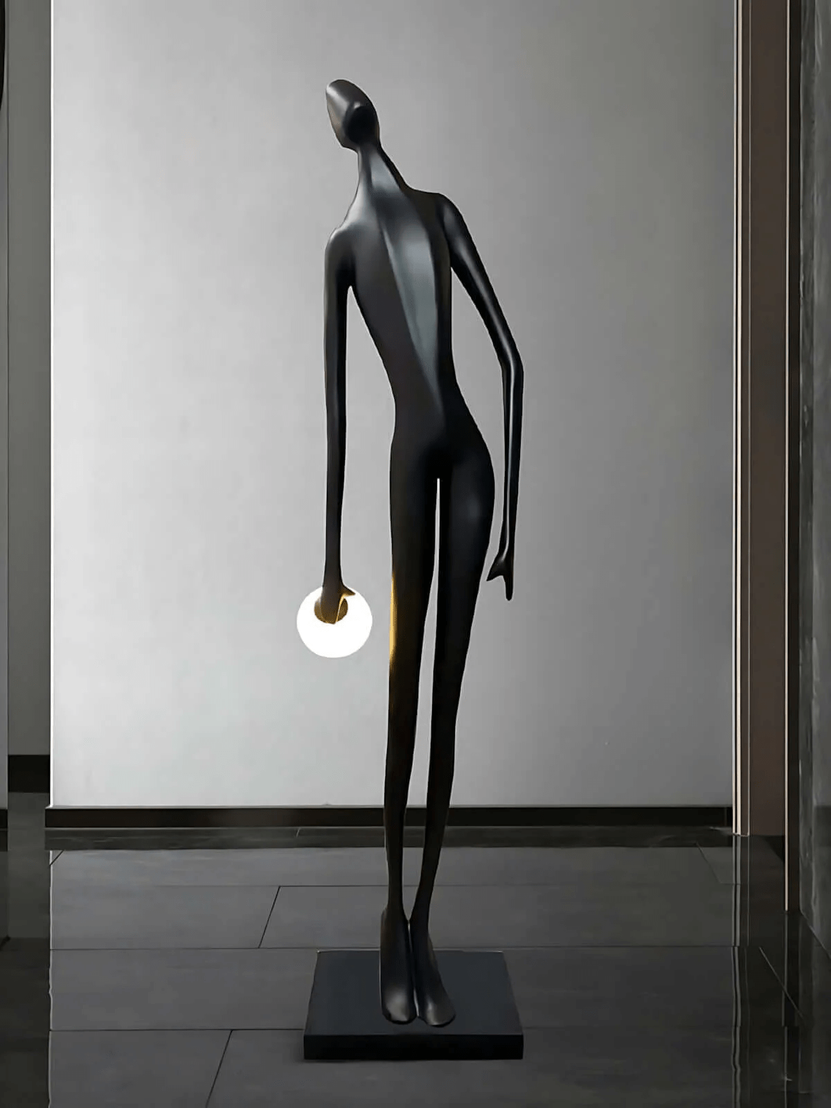 Noir Muse Sculpture Floor Lamp - Blowlighting