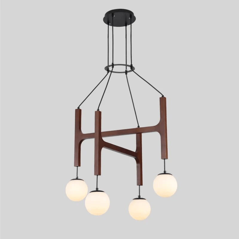 Xylocube Geometric Wood Globe Pendant Light - Blowlighting
