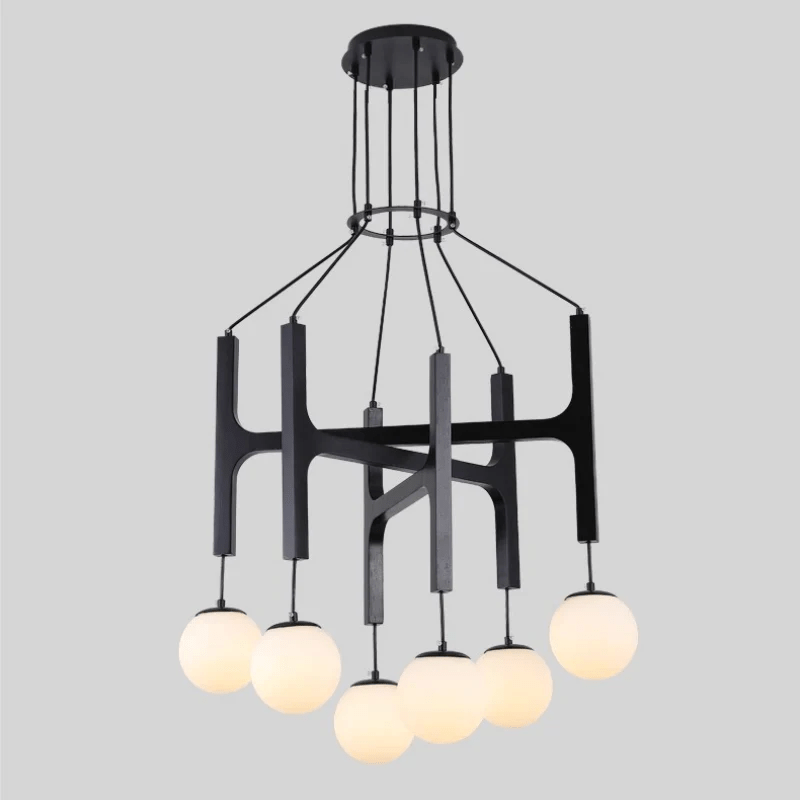 Xylocube Geometric Wood Globe Pendant Light - Blowlighting