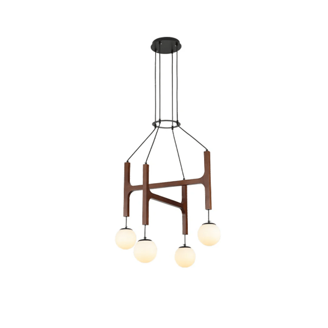 Xylocube Geometric Wood Globe Pendant Light - Blowlighting