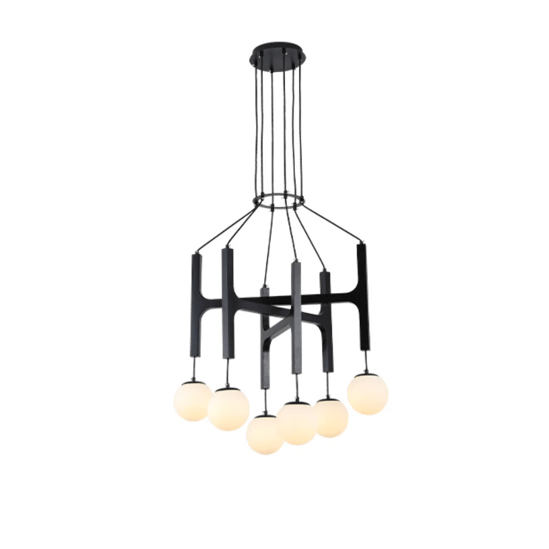 Xylocube Geometric Wood Globe Pendant Light - Blowlighting