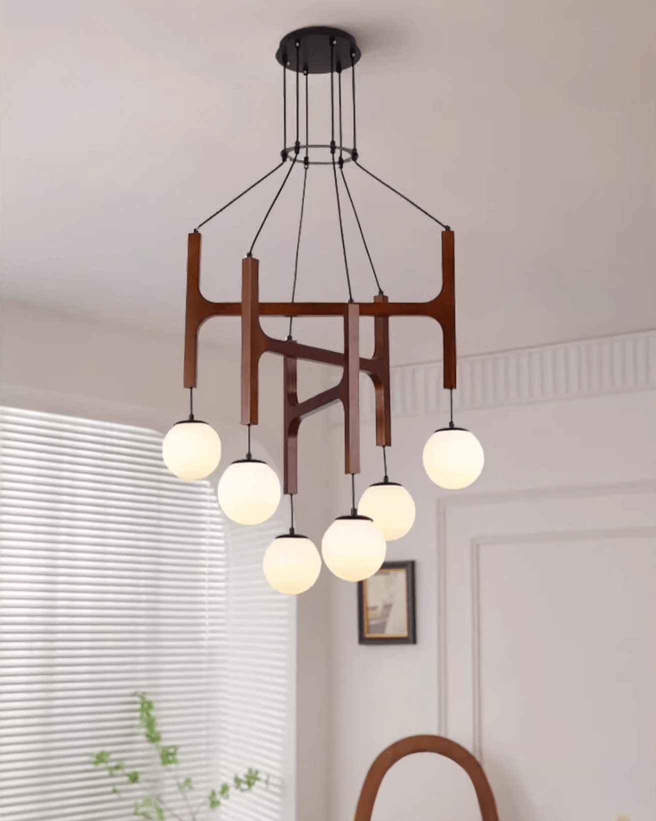 Xylocube Geometric Wood Globe Pendant Light - Blowlighting