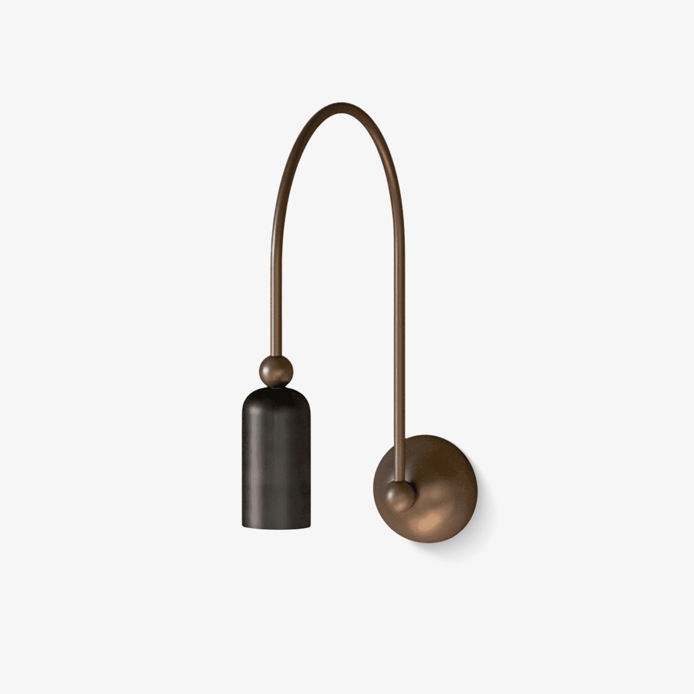 Vortigaud Curved Bronze Black Wall Light - Blowlighting
