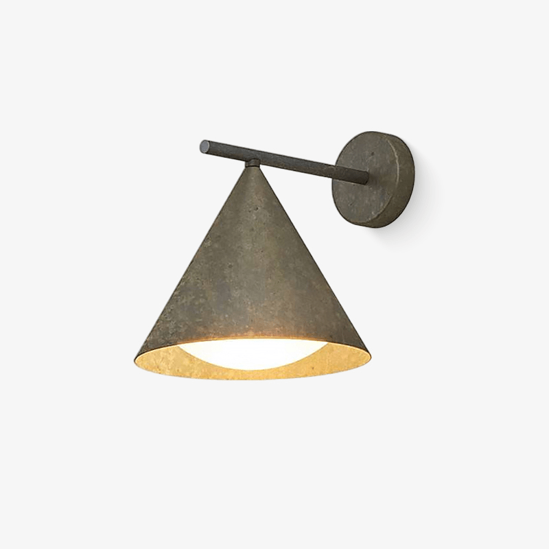 Forgecone Rustic Metal Cone Wall Light - Blowlighting