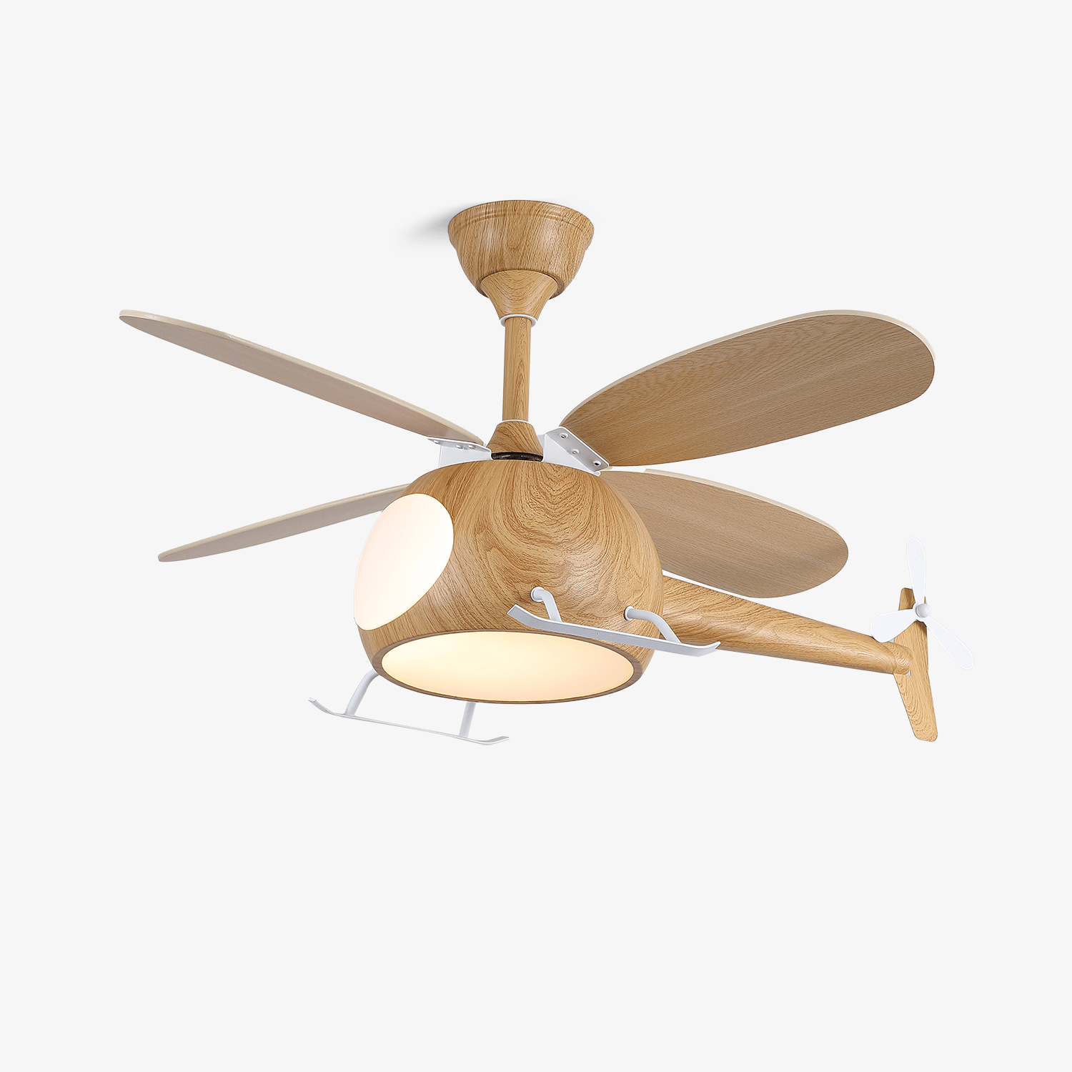 Aviara Modern Wood Ceiling Fan Light - Blowlighting