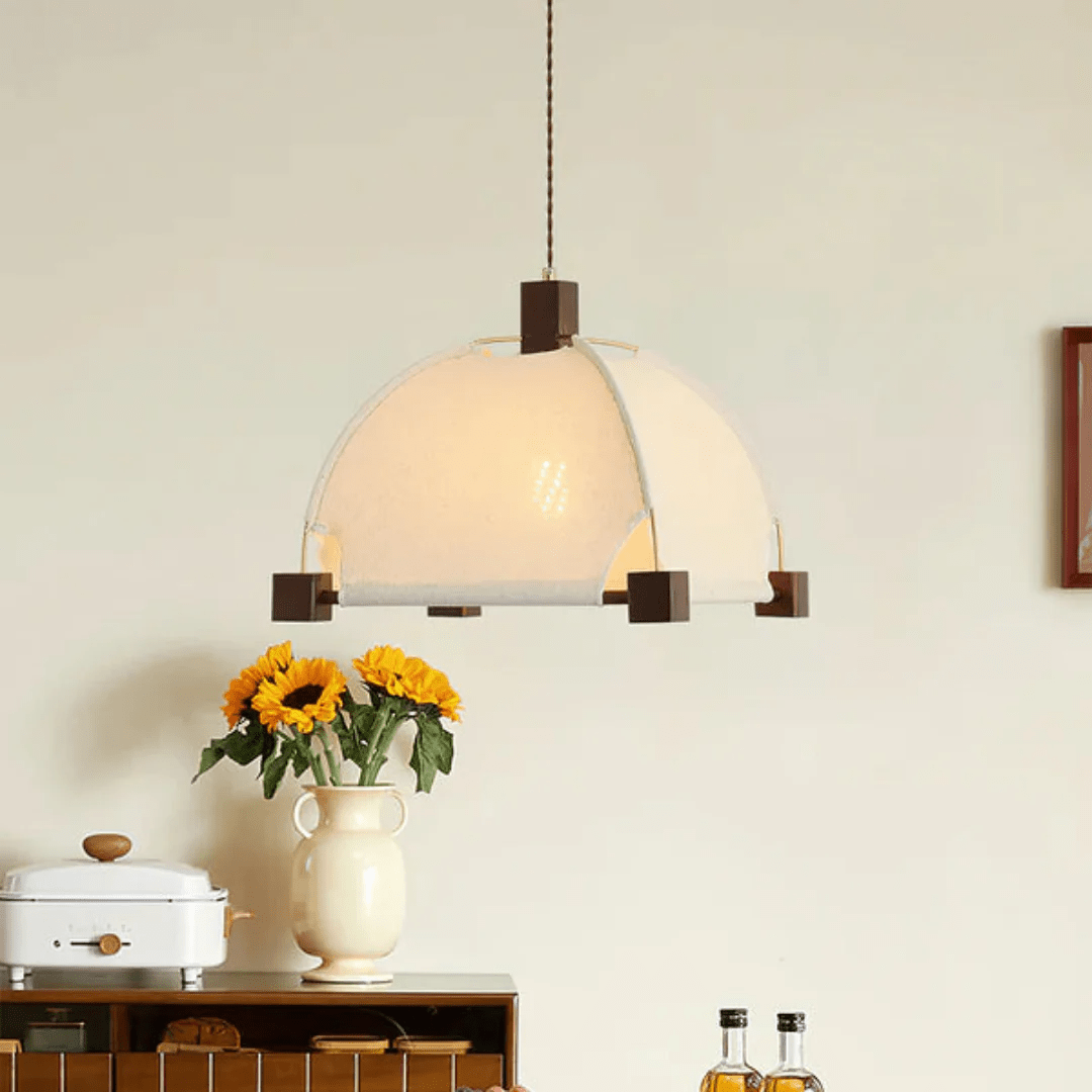 Phoebe Vintage Wood Pendant Lamp - Blowlighting