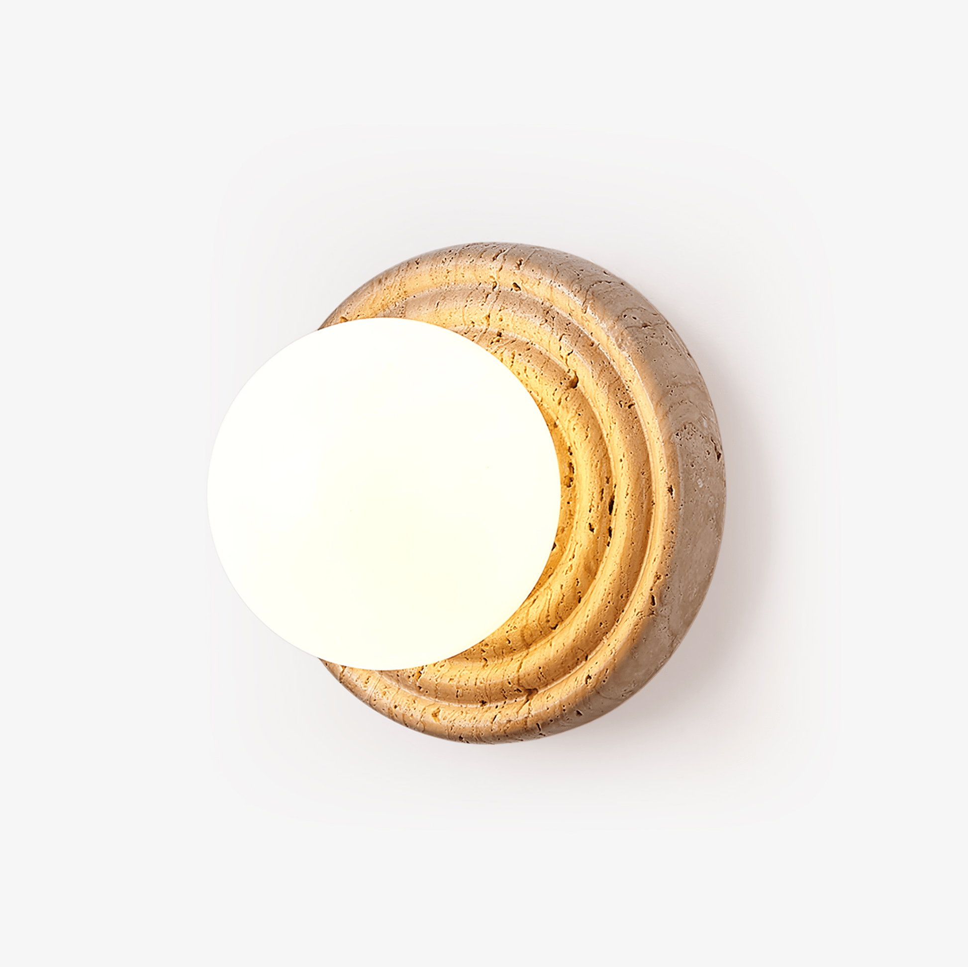 Echo Travertine Globe Wall Lamp - Blowlighting