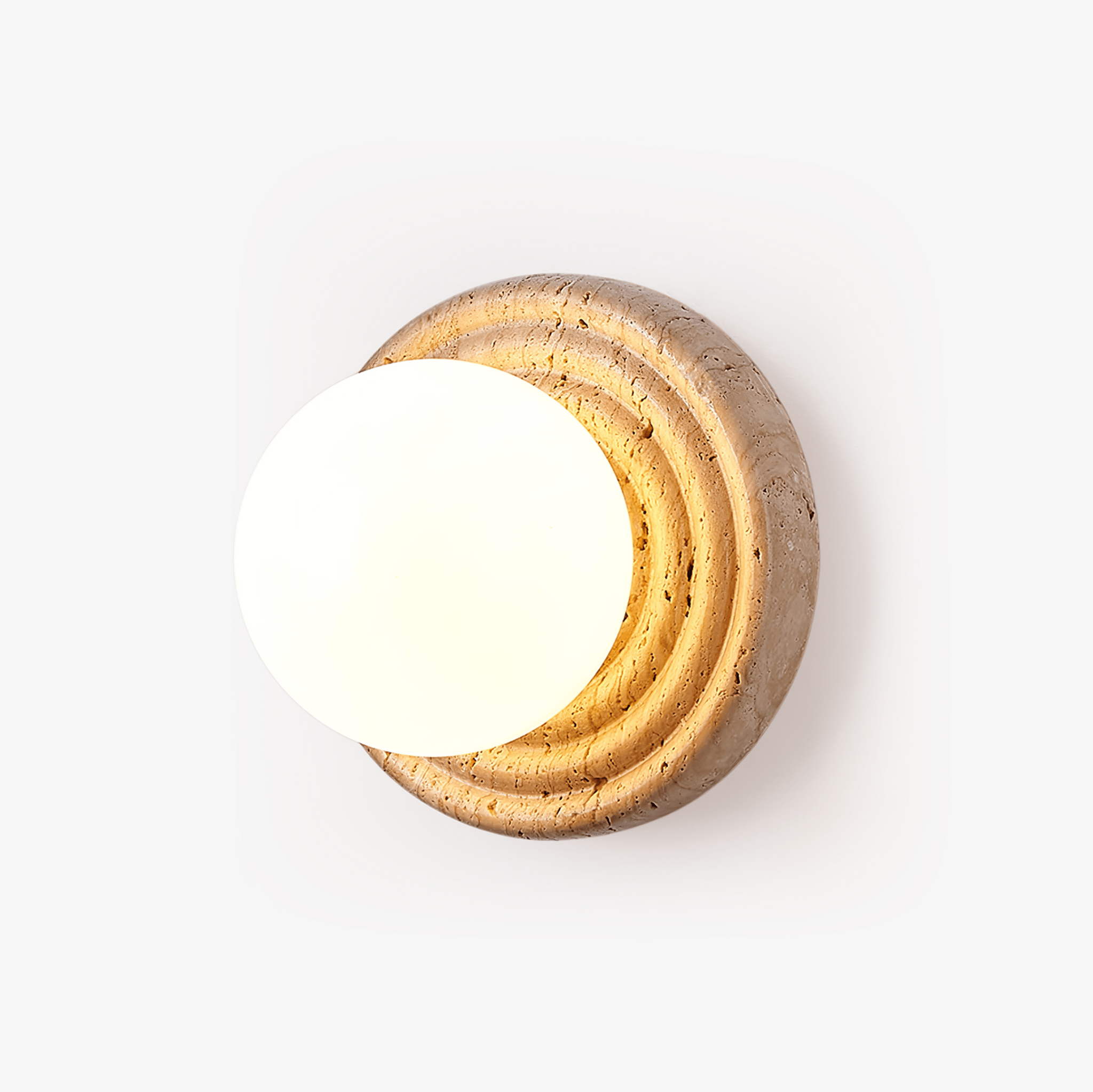 Echo Travertine Globe Wall Lamp - Blowlighting
