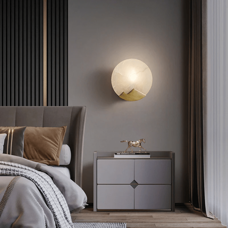 Nova Mountain Shaped Alabaster Wall Light - Blowlighting