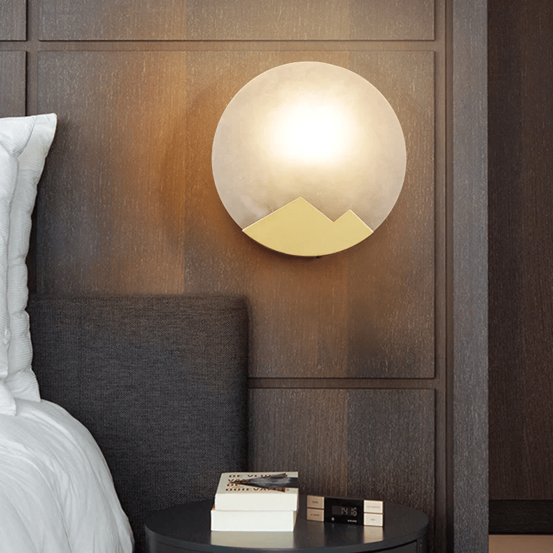 Nova Mountain Shaped Alabaster Wall Light - Blowlighting