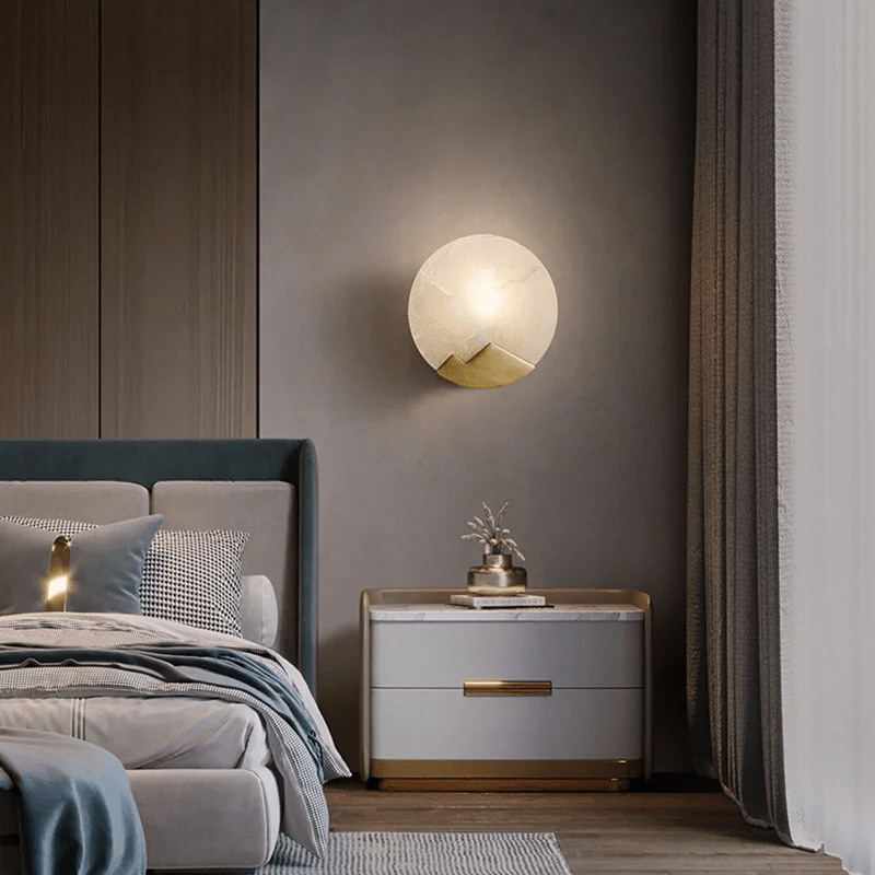 Nova Mountain Shaped Alabaster Wall Light - Blowlighting