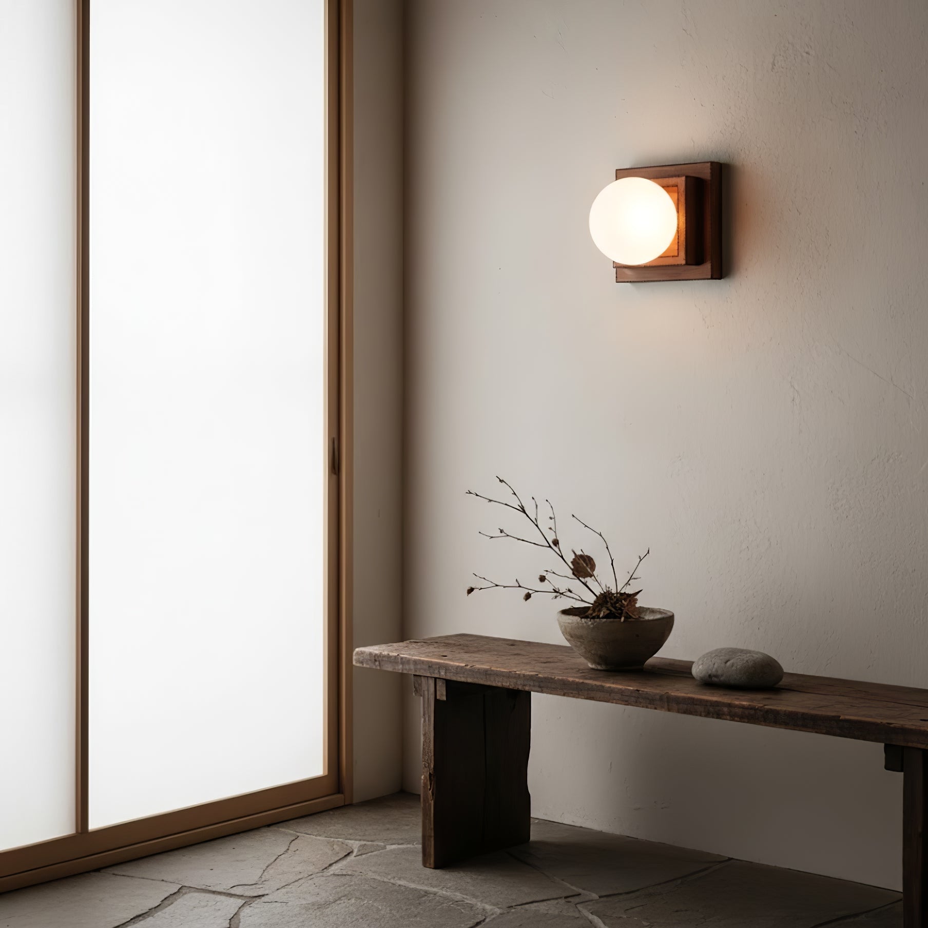 Wood Layered Globe Wall Sconce - Vakkerlight