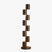 Stacked Wood Tower Floor Lamp - Vakkerlight