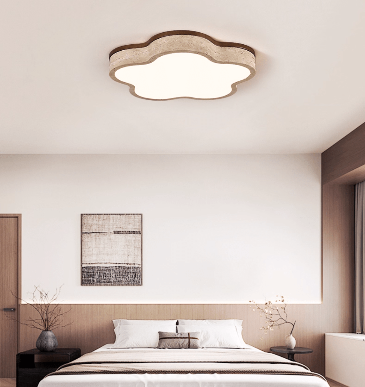 Cloudline Travertine Ceiling Lamp - Vakkerlight