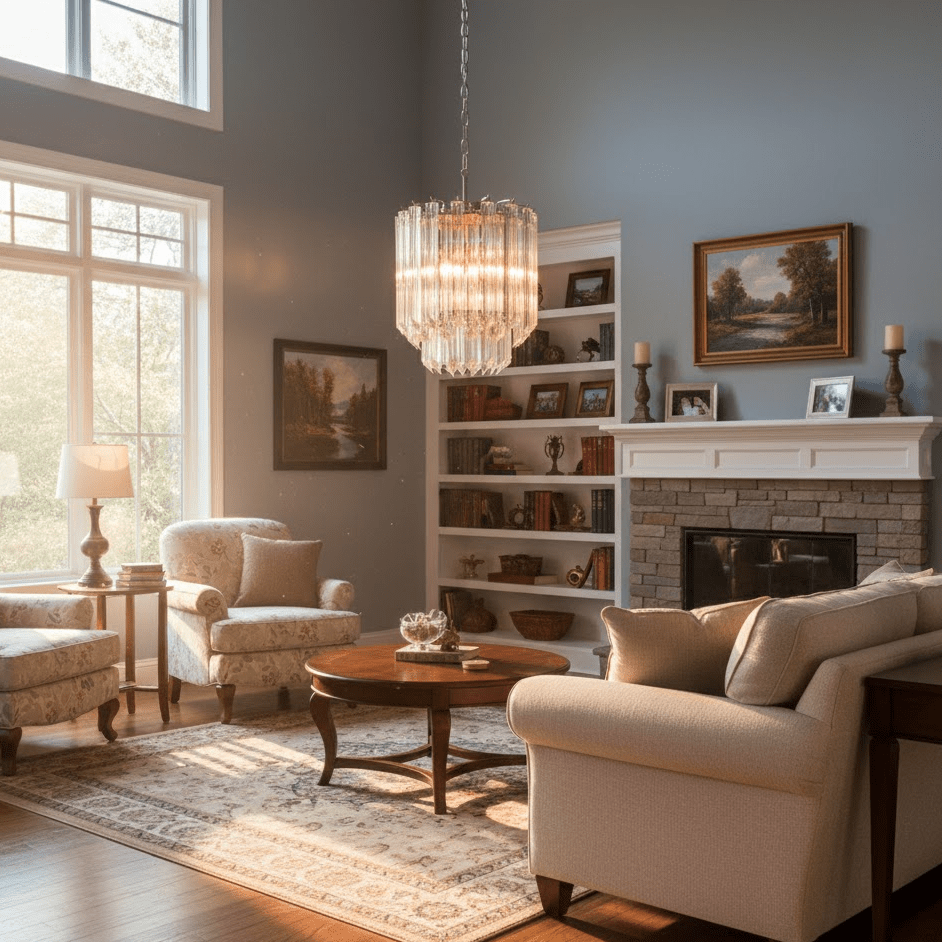 Transparant Murano Prism Chandelier - Vakkerlight