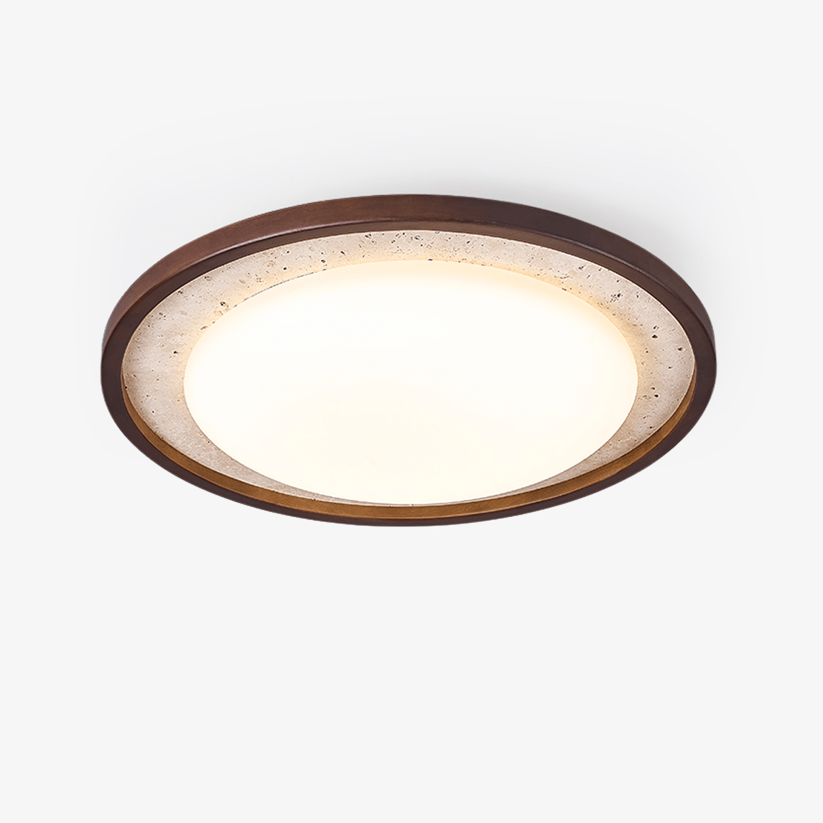 Travertine Wood Ceiling Light - Vakkerlight