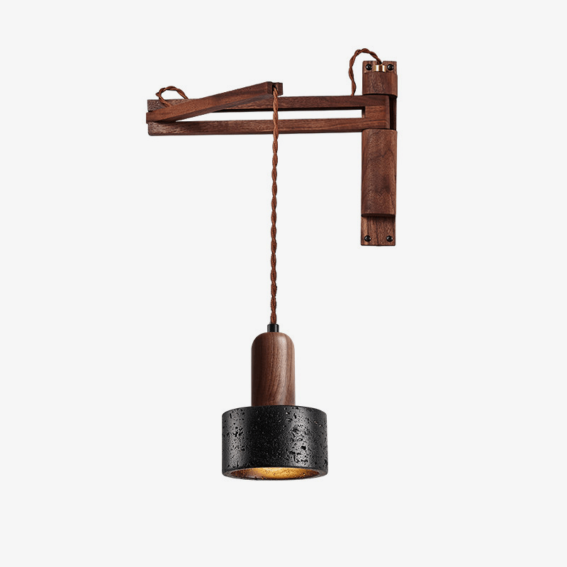 Lava Stone Swing Arm Wall Lamp - Vakkerlight