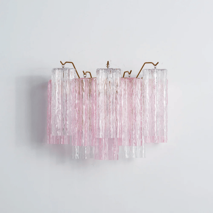 Aurora Wall Light Tronchi Glass Tube Tiered Amber Modern