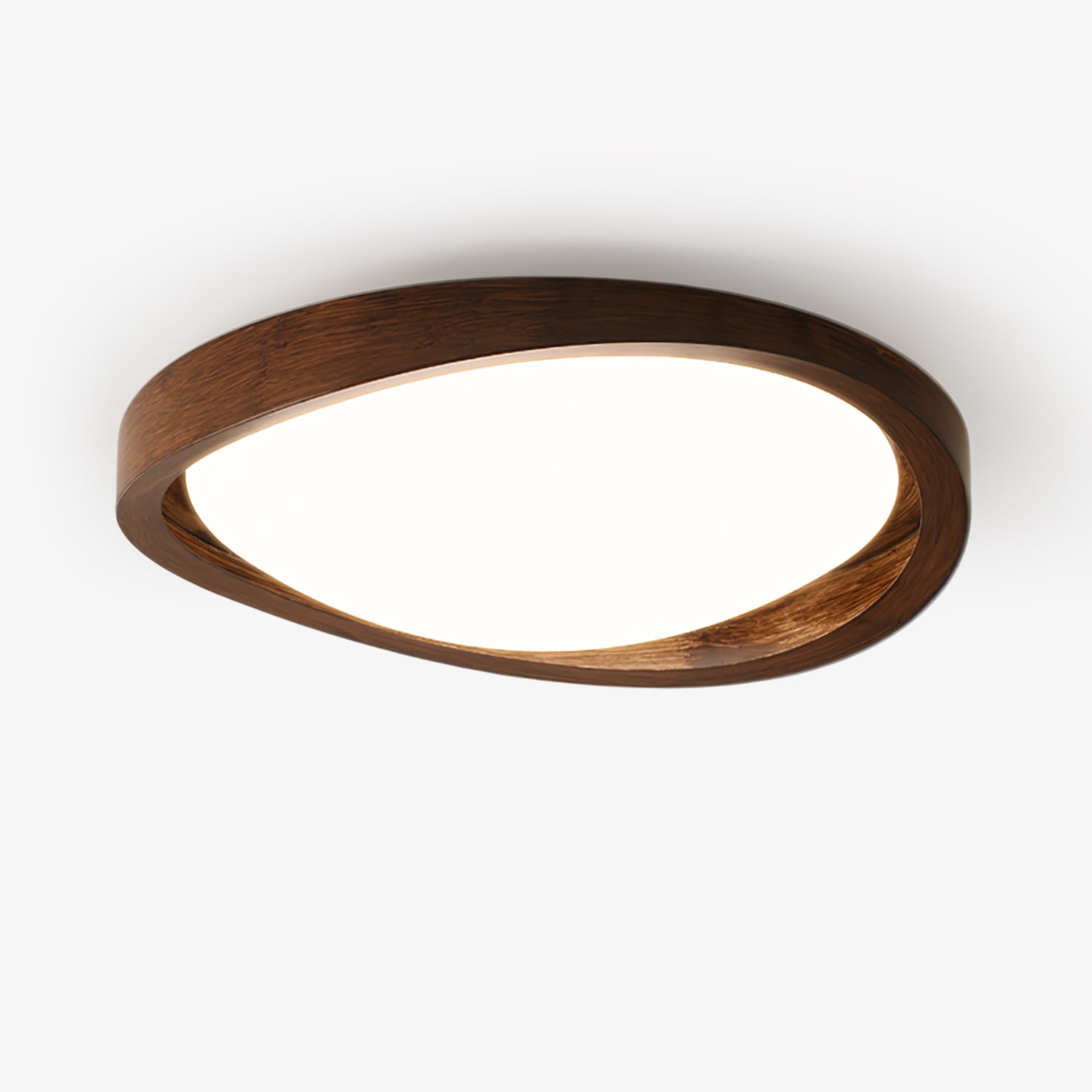 Walnut Curved Edge Ceiling Light - Blowlighting