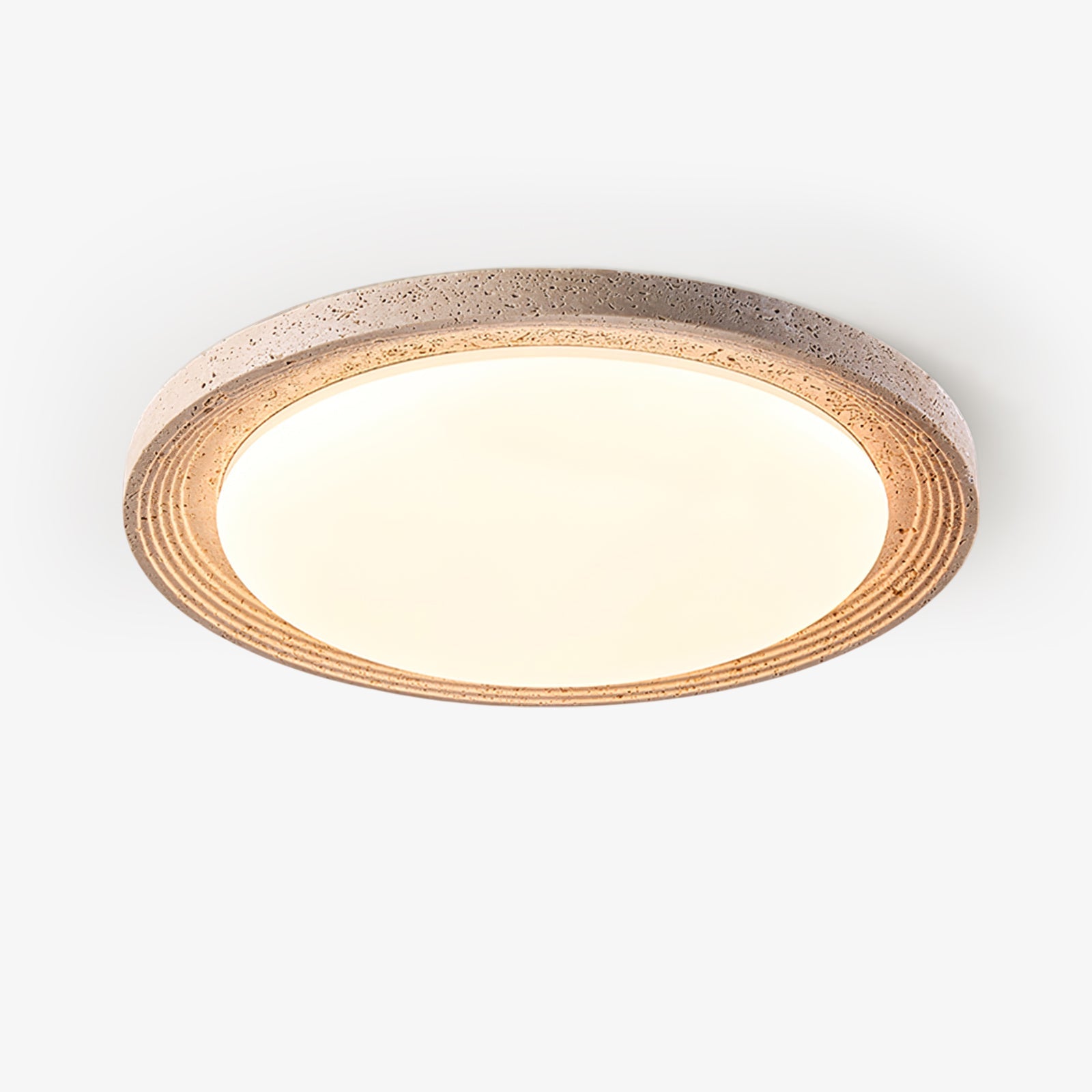 Olphaan Ringed Travertine Ceiling Light - Blowlighting