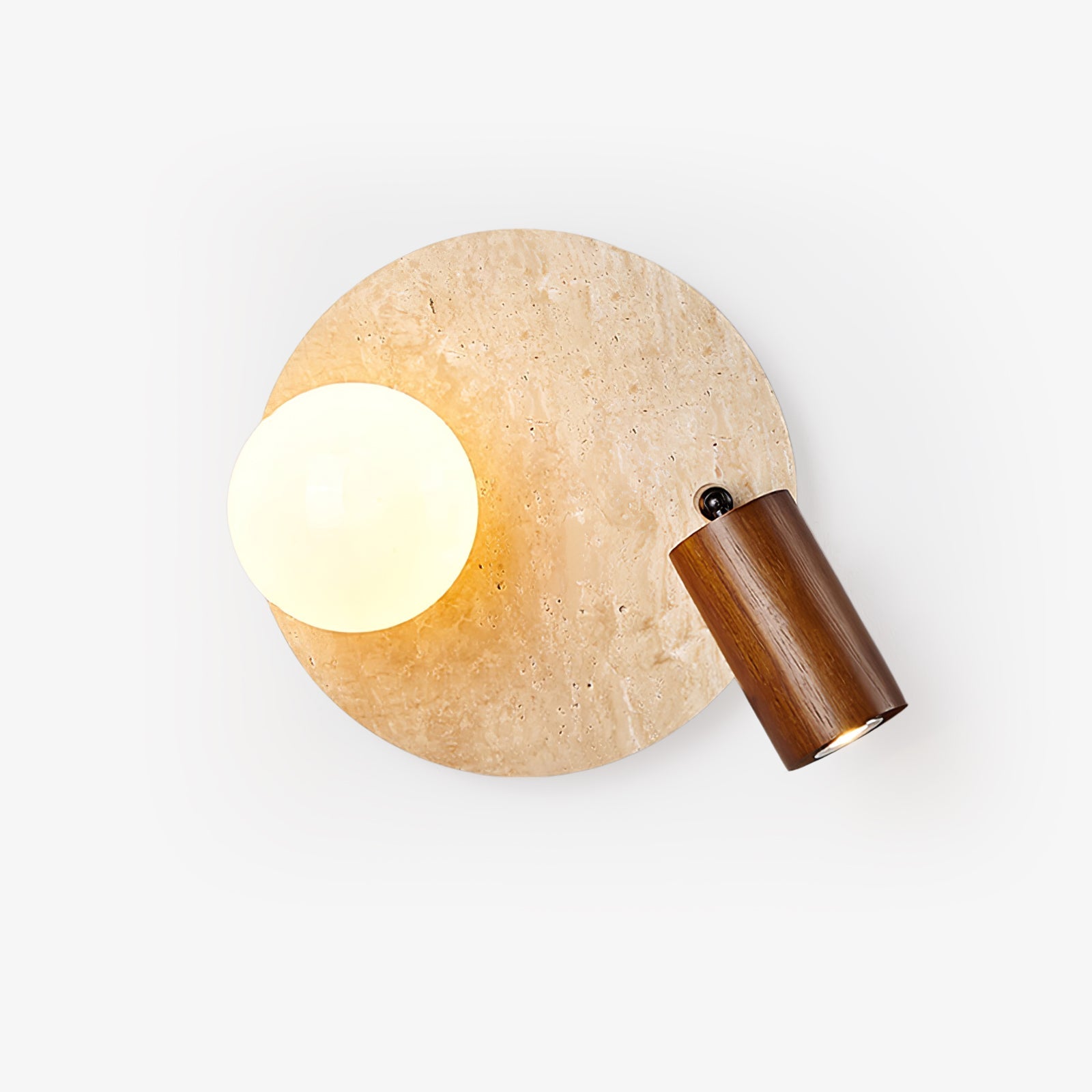 Armara Travertine Disc Wall Light - Blowlighting
