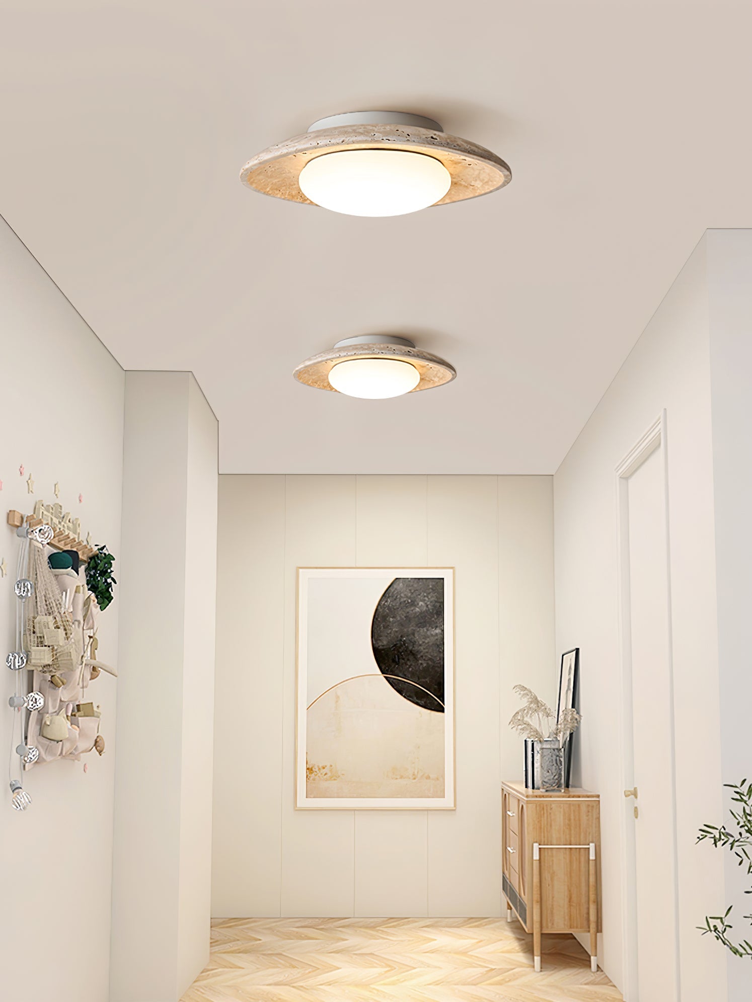 Lena Travertine Ceiling Light - Blowlighting