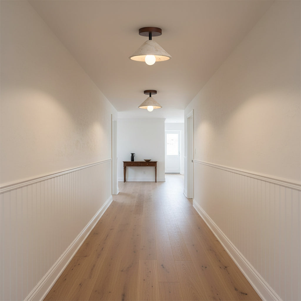 Sierra Wabi-Sabi Travertine Ceiling Light