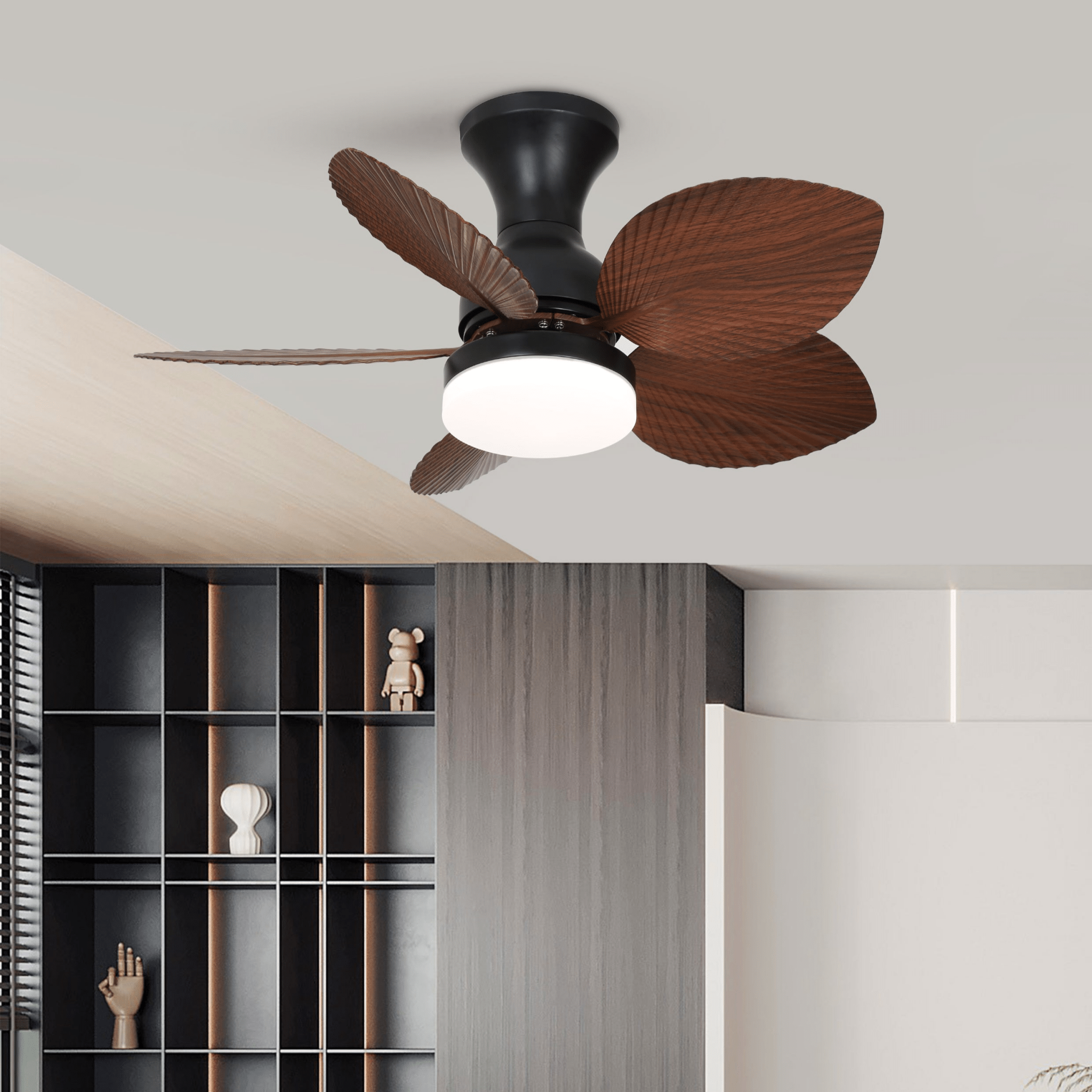 Florence Vintage Wood Ceiling Fan Light - Blowlighting