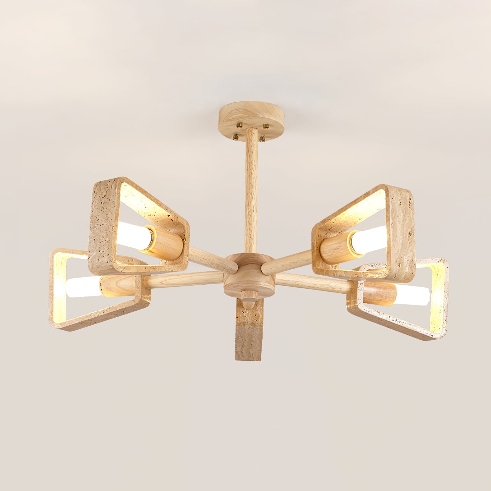 Hedra Travertone Geometric Chandelier - Blowlighting