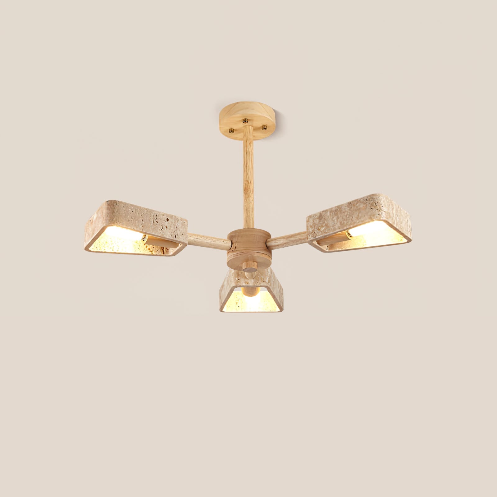 Hedra Travertone Geometric Chandelier - Blowlighting