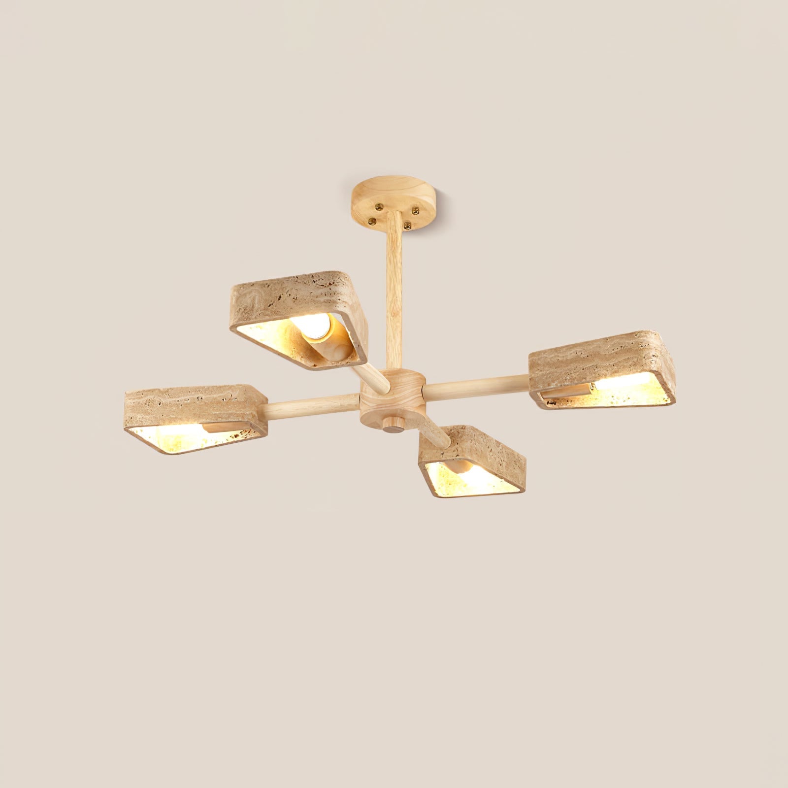 Hedra Travertone Geometric Chandelier - Blowlighting