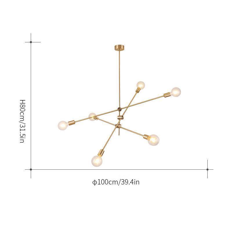 Edward Modern Metal Chandelier - Blowlighting